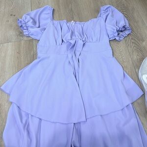 Summer Womens Short Dress Sleeve Neck Hem Dress Knee Length Beach Party Dress